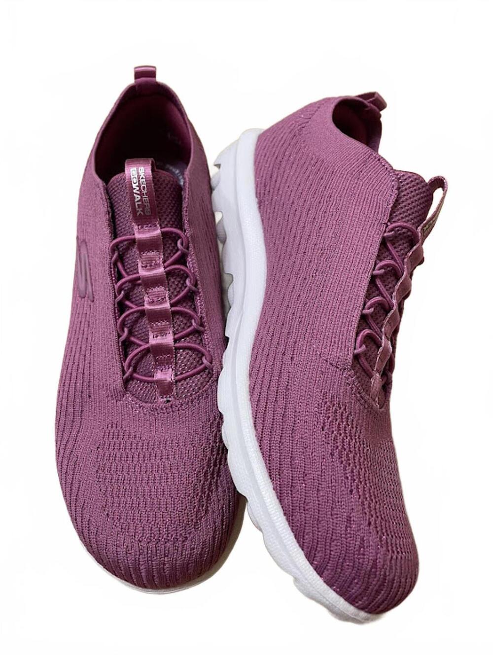 Sketchers GOWalk Travel Washable Knit Slip-On Sneakers Saint Tropez Mauve 9.5